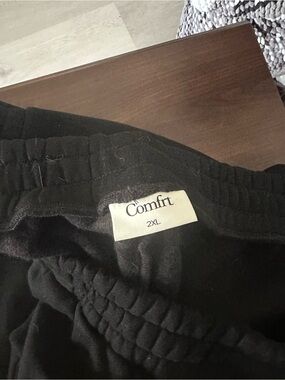 Comfrt Men's Black Sweatpants Joggers - 2XL